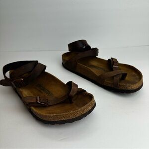 Birkenstock Yara Sandals Women's 9 or Men's 7 EU 40 Shoes Ankle Strap Brown